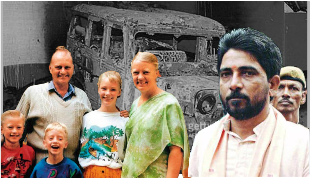 Graham Stains family and Dara Singh Burnt Jeep